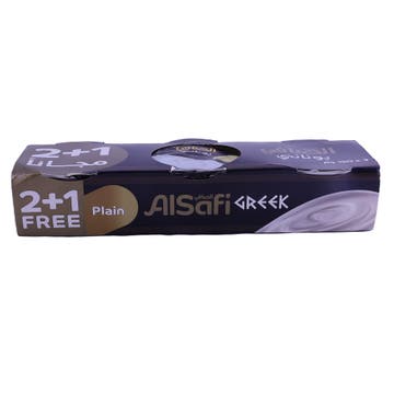 Al Safi Greek Style Plain Yoghurt 3x150g [Special Offer] 