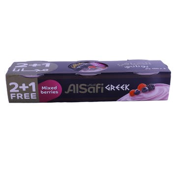 Al Safi Greek Style Mixed Berries Yoghurt 3x150g [Special Offer] 