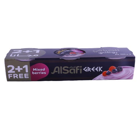 Al Safi Greek Style Mixed Berries Yoghurt 3x150g [Special Offer] 