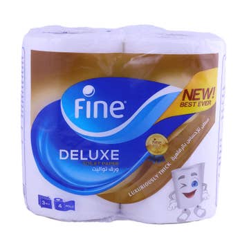 Fine Deluxe Toilet Paper 3-Ply 4x140's 