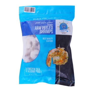 Delmon Fish Premium Raw Peeled Jumbo Shrimps 1Kg 