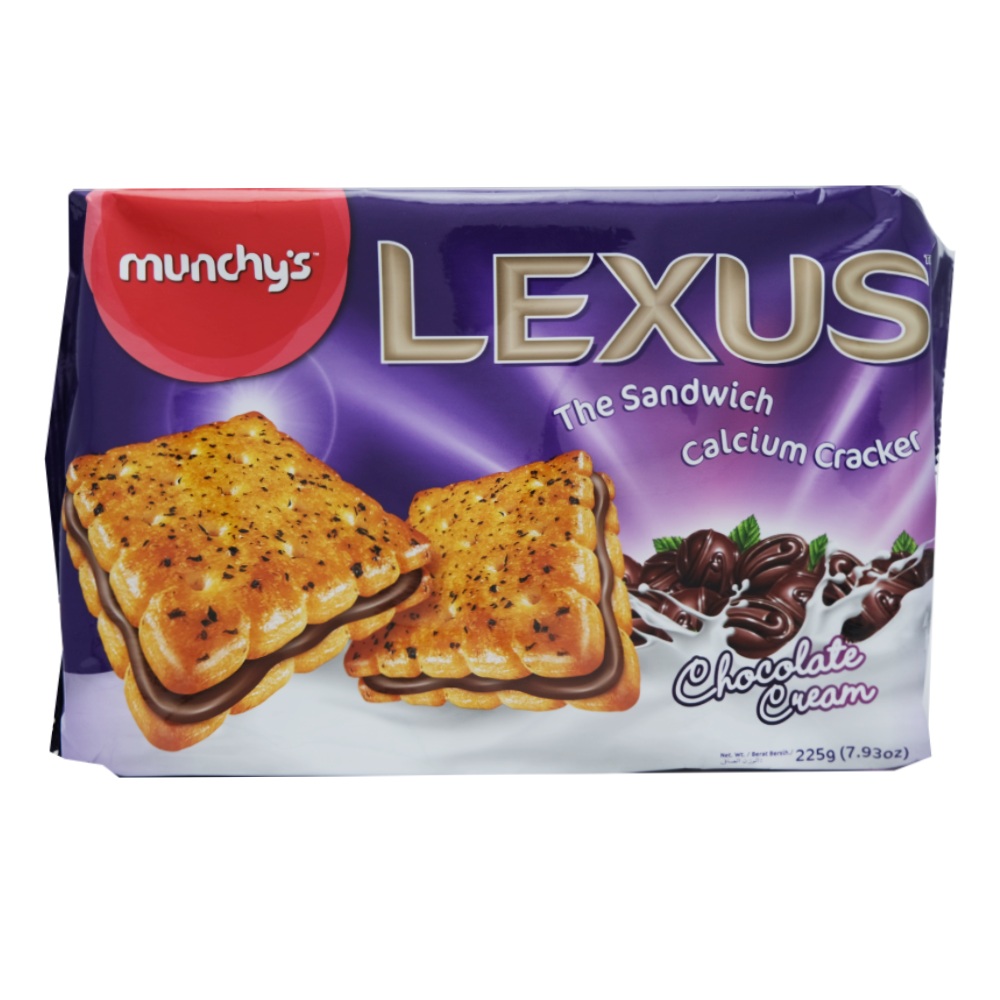 Munchy's Lexus Chocolate Cream Calcium Cracker 225g