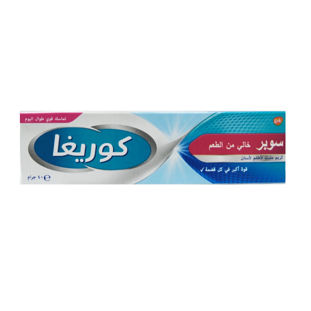 Corega Super Taste Free Denture Fixative Cream 40g back image