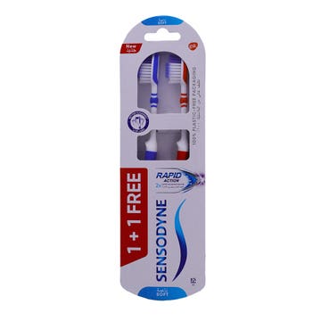 Sensodyne Rapid Action Toothbrush [1+1 Free] [Special Offer] 