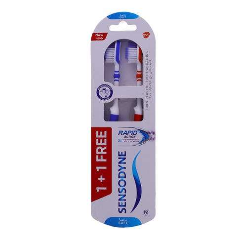 Sensodyne Rapid Action Toothbrush [1+1 Free] [Special Offer] 