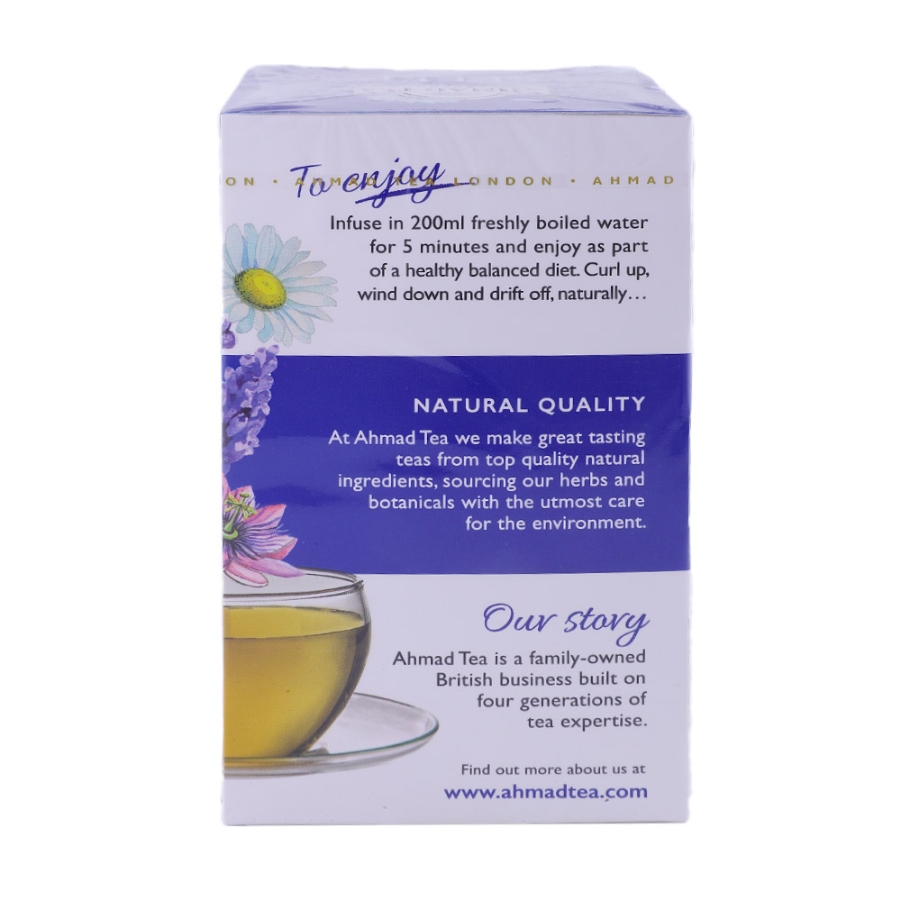 Ahmad Tea Sleep Camomile, Honey & Lavender Tea Bags 20's back image