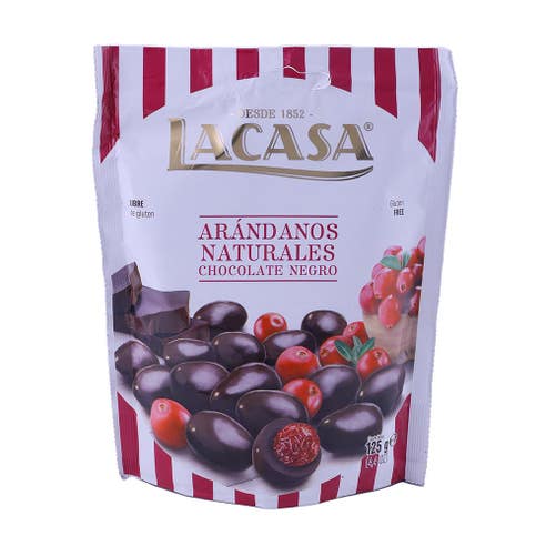 Lacasa Dark Chocolate Coated Cranberries 125g 