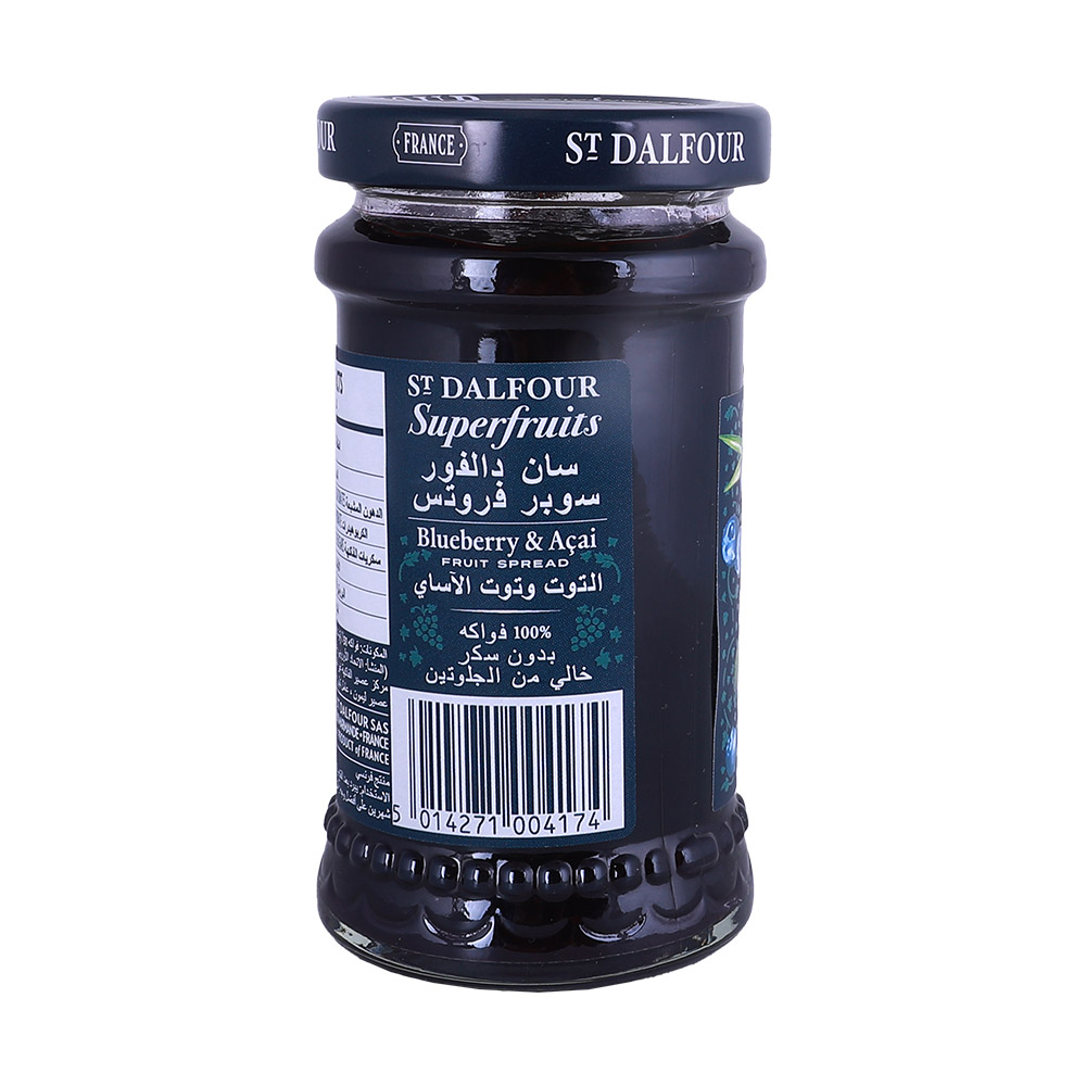 St. Dalfour Blueberry & Acai Fruit Spread 170g back image