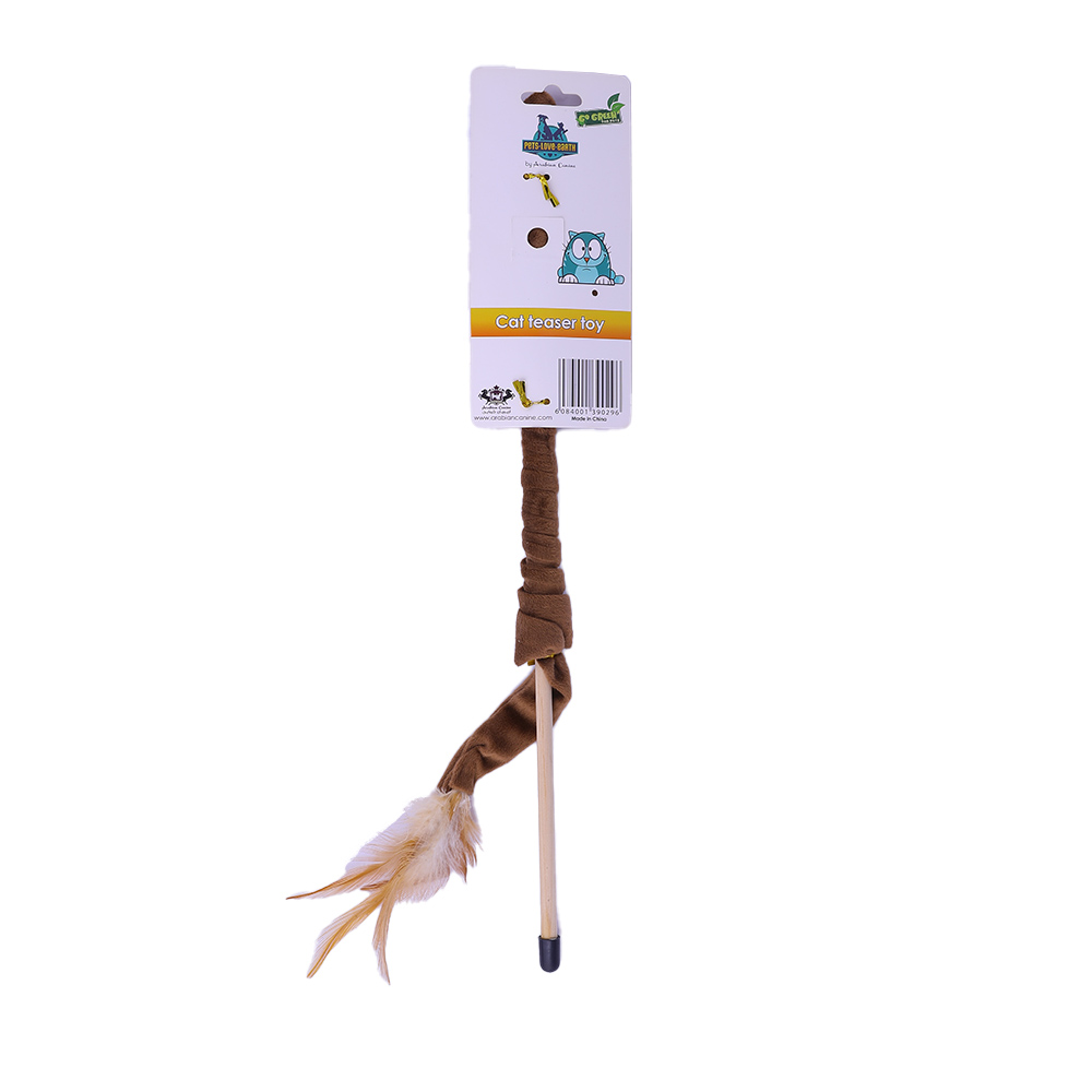 Pets Love Earth Cat Teaser Toy Stick back image