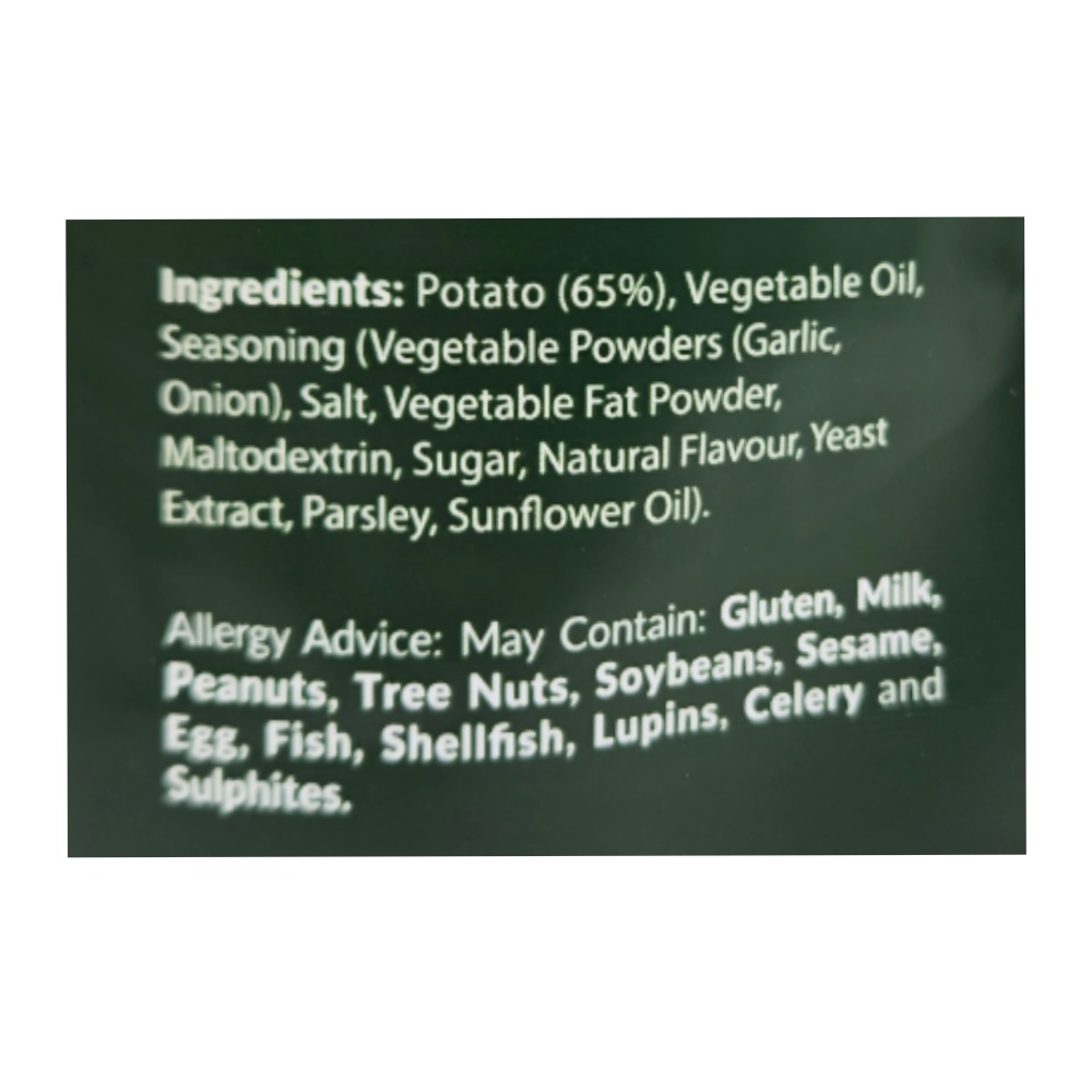 Dj&A Potato Wedges Garlic Bread Flavor 100g back image