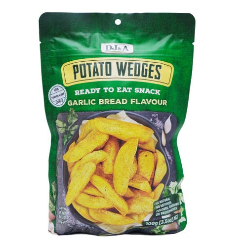 Dj&A Potato Wedges Garlic Bread Flavor 100g 