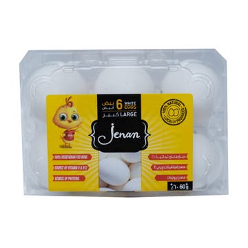 Jenan Large White Eggs 6's 