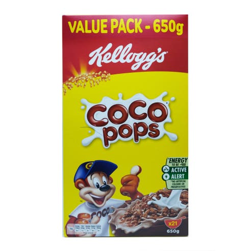 Kellogg's Coco Pops Chocolatey Breakfast Cereal 650g 
