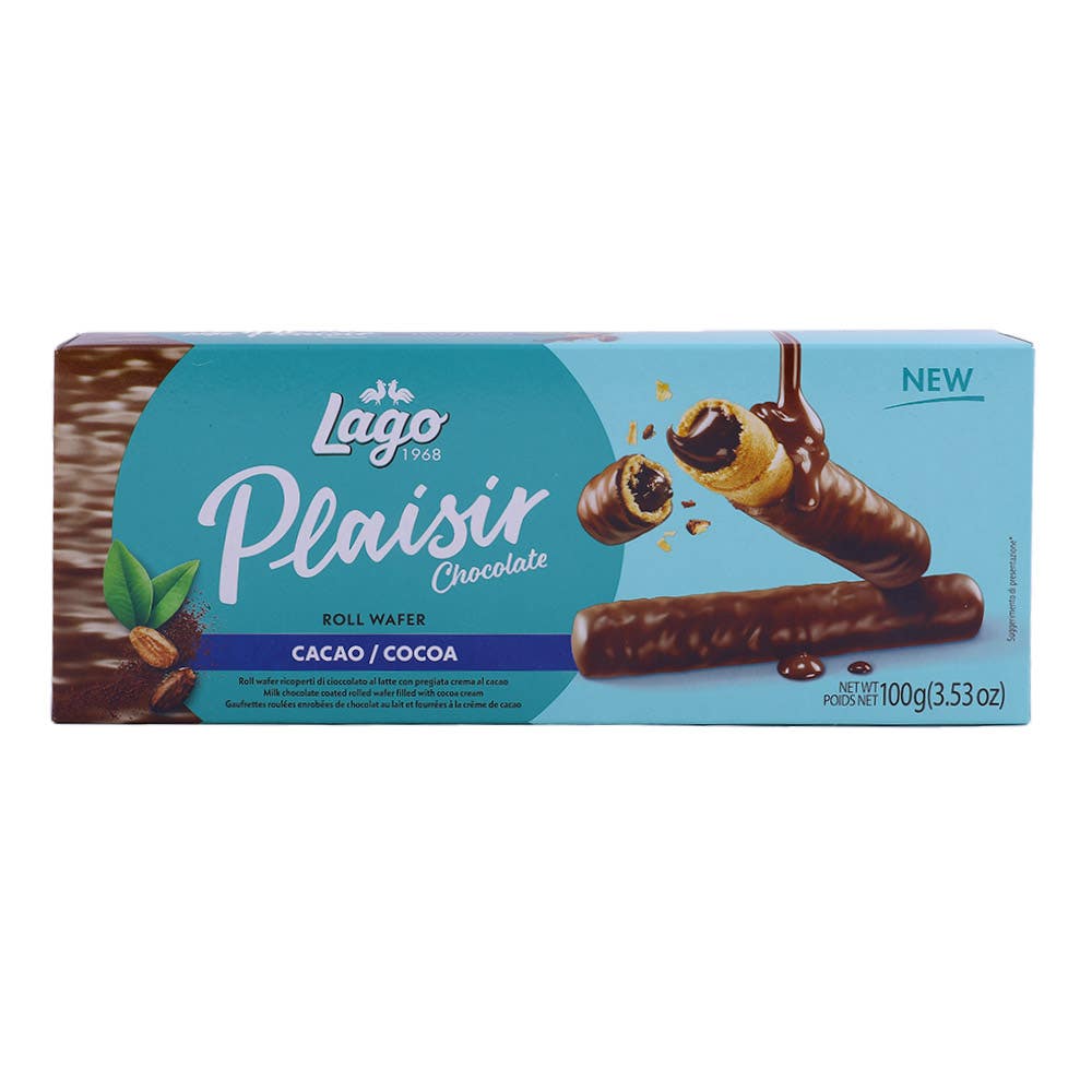 Alosraonline | Lago Plaisir Cocoa Chocolate Roll Wafer 100g