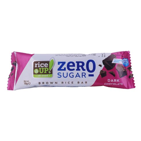Rice Up Zero Sugar Brown Rice Dark Chocolate Bar 18g 