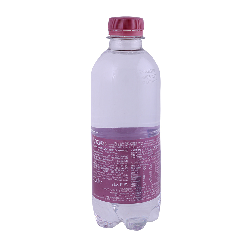 Dolomia Natural Mineral Water 330ml back image