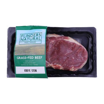 Flinders Natural Grass Fed Beef Ribeye Steak 250g 