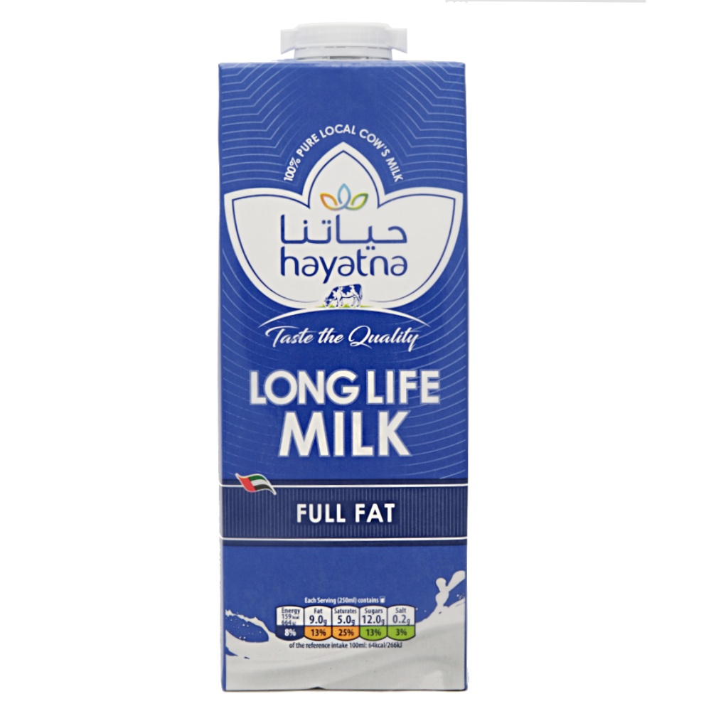 Hayatna Full Fat Long Life Milk 1L