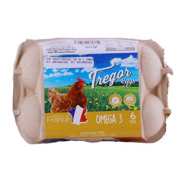 Tregor Deep Litter Omega 3 Eggs [6 Pieces] 