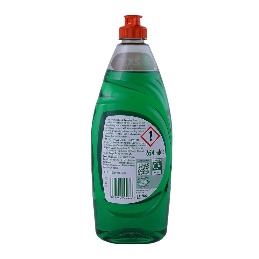 Fairy Original Washing Up Liquid 645ml back image