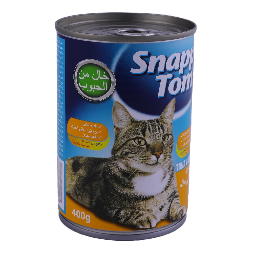 Snappy Tom Tuna & Chunky Sardines In Prawn Jelly 400g back image