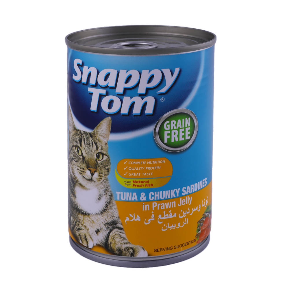 Snappy Tom Tuna & Chunky Sardines In Prawn Jelly 400g