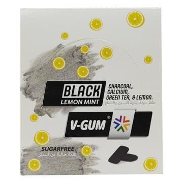 Black V-gum Lemon Mint Chewing Gum Blister 12x17g 