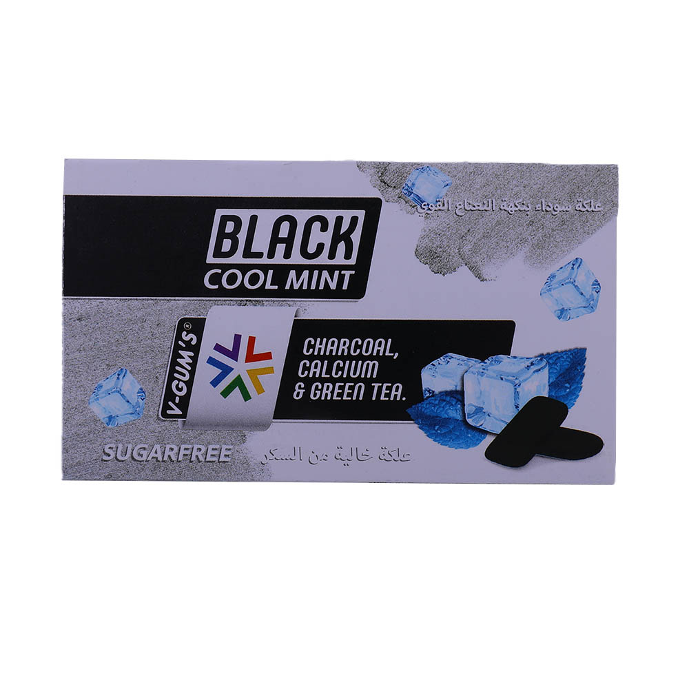 V-Gum Black Cool Mint Sugar Free Chewing Gum 17g
