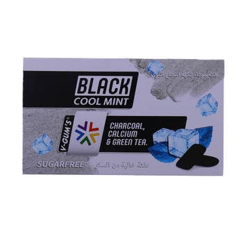 V-Gum Black Cool Mint Sugar Free Chewing Gum 17g 