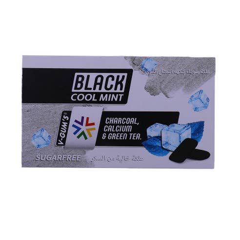V-Gum Black Cool Mint Sugar Free Chewing Gum 17g 