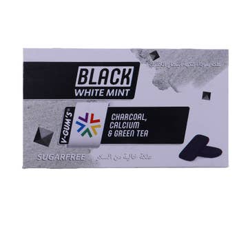 V-Gum Black White Mint Sugar Free Chewing Gum 17g 