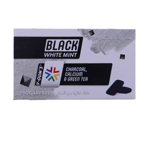 V-Gum Black White Mint Sugar Free Chewing Gum 17g 
