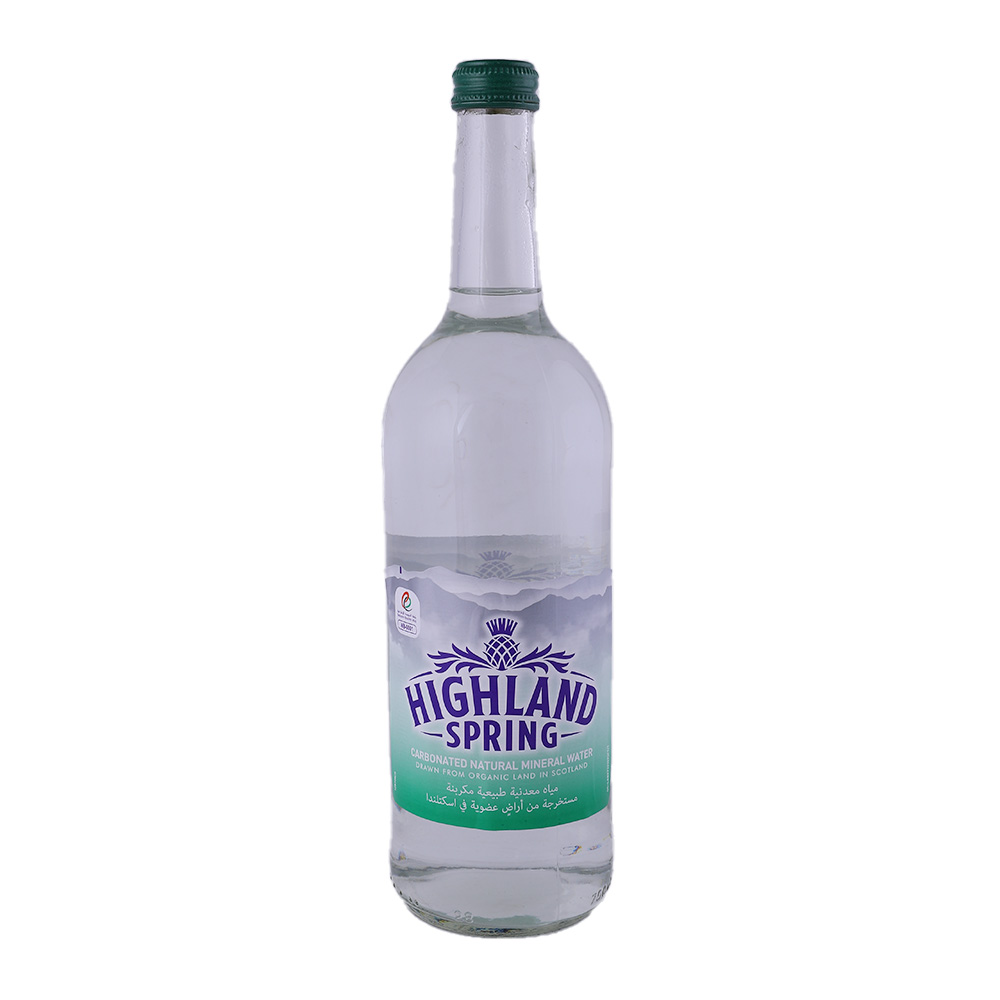 Highland Spring Carbonated Natural Mineral Water 750ml