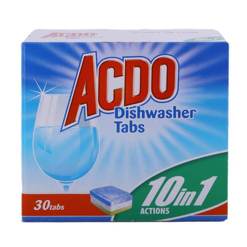 ACDO 10 In 1 Actions Dishwasher Tablets [30 Pieces] 