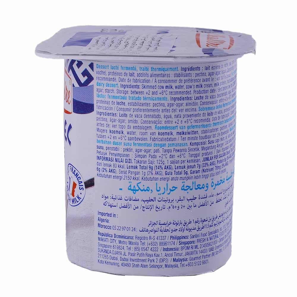 Elle & Vire Nature Plain Greek Yoghurt 125g right side image