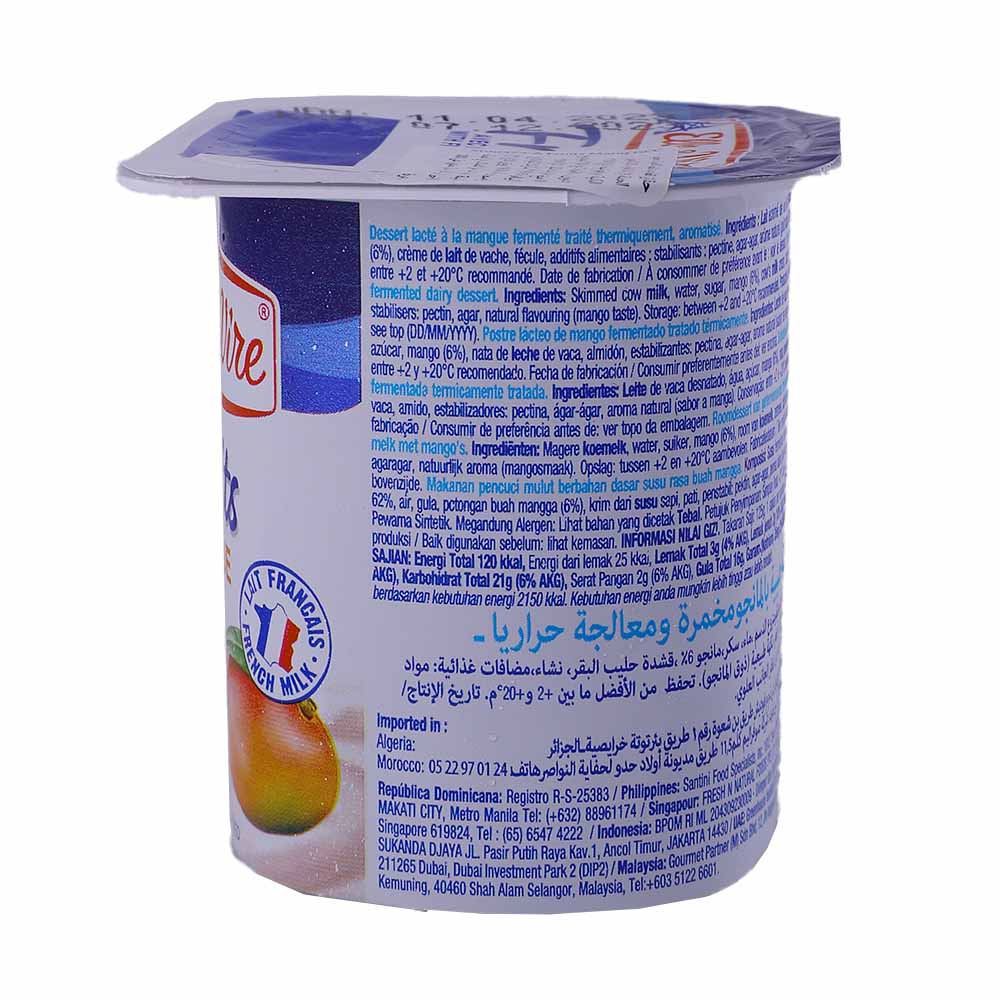 Elle & Vire Mango Fruit Dessert 125g left side image