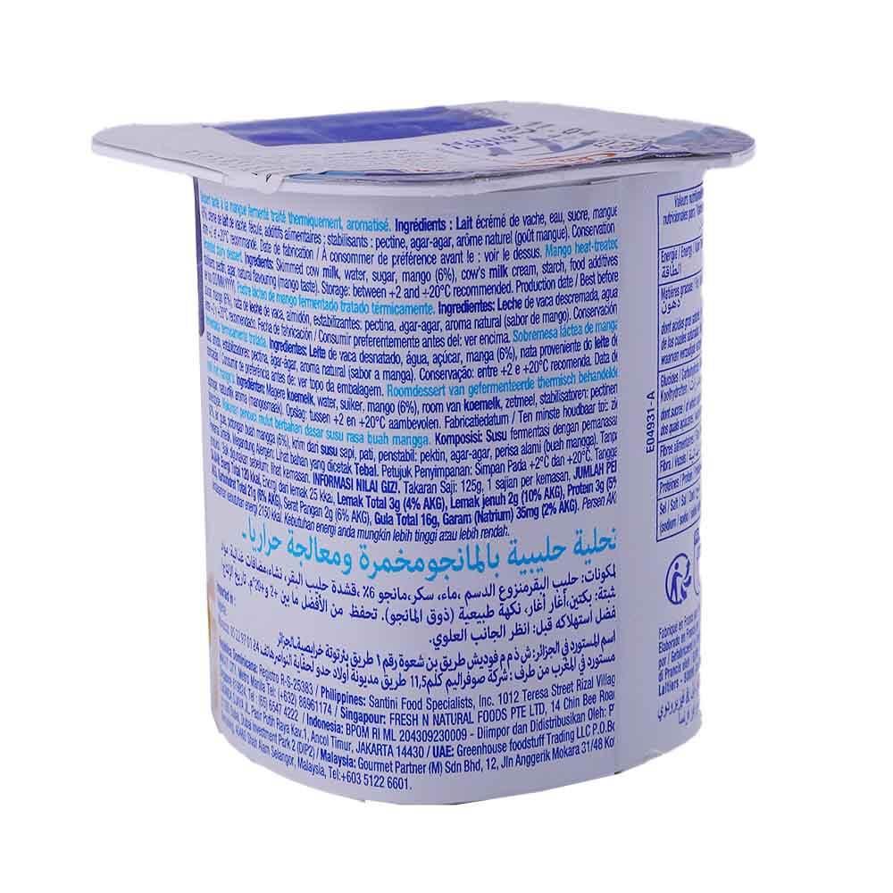 Elle & Vire Mango Fruit Dessert 125g right side image