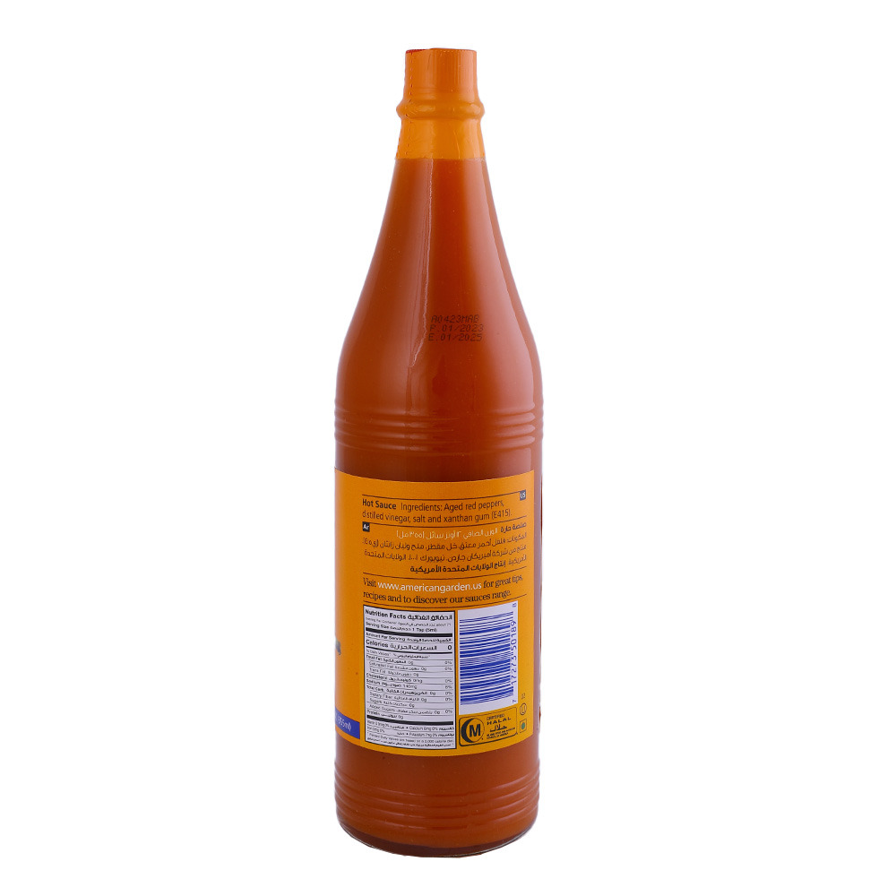 American Garden Louisiana Style Hot Sauce 12oz back image