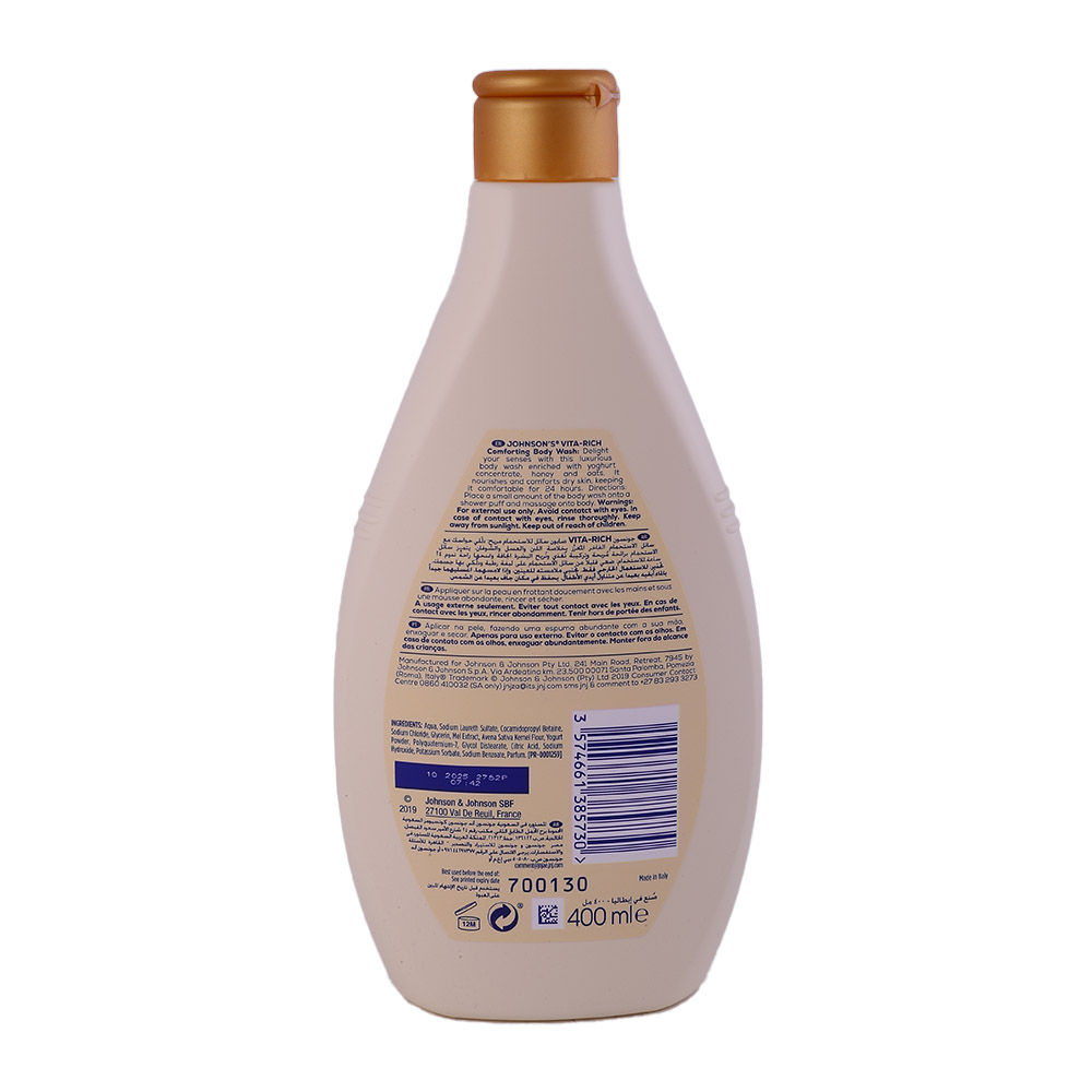Johnson's Vita Rich Smoothies Comforting Body Wash 400ml back image