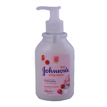 Johnson's Vita Rich Replenishing Raspberry & Peony Hand Wash 300ml 