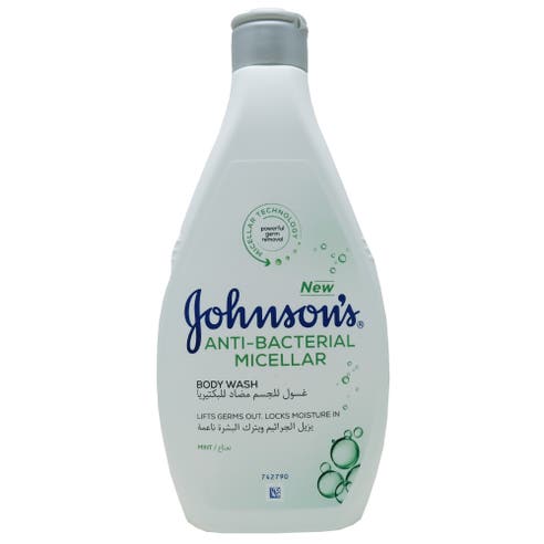 Johnson's Anti Bacterial Micellar Mint Body Wash 400ml 
