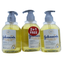 Johnson's Anti Bacterial Micellar Lemon Hand Wash 300ml [2+1 Free] [Special Offer] 