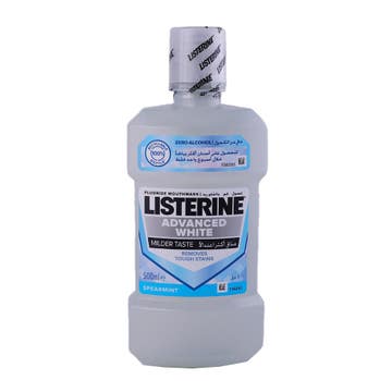Listerine Advanced White Spearmint Fluoride Mouthwash 500ml 