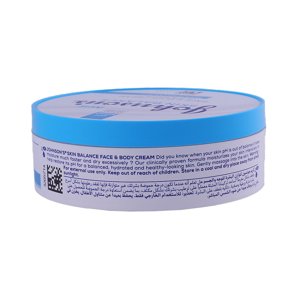 Johnson's Skin Balance Face & Body Cream 200ml back image