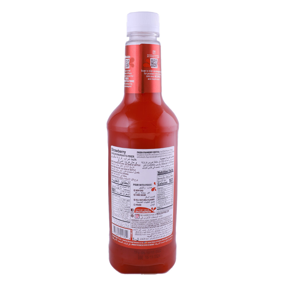 Master Of Mixes Strawberry Cocktail Mixer 1L back image