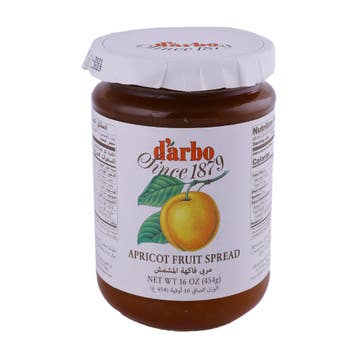 D'arbo Apricot Fruit Spread 454g 