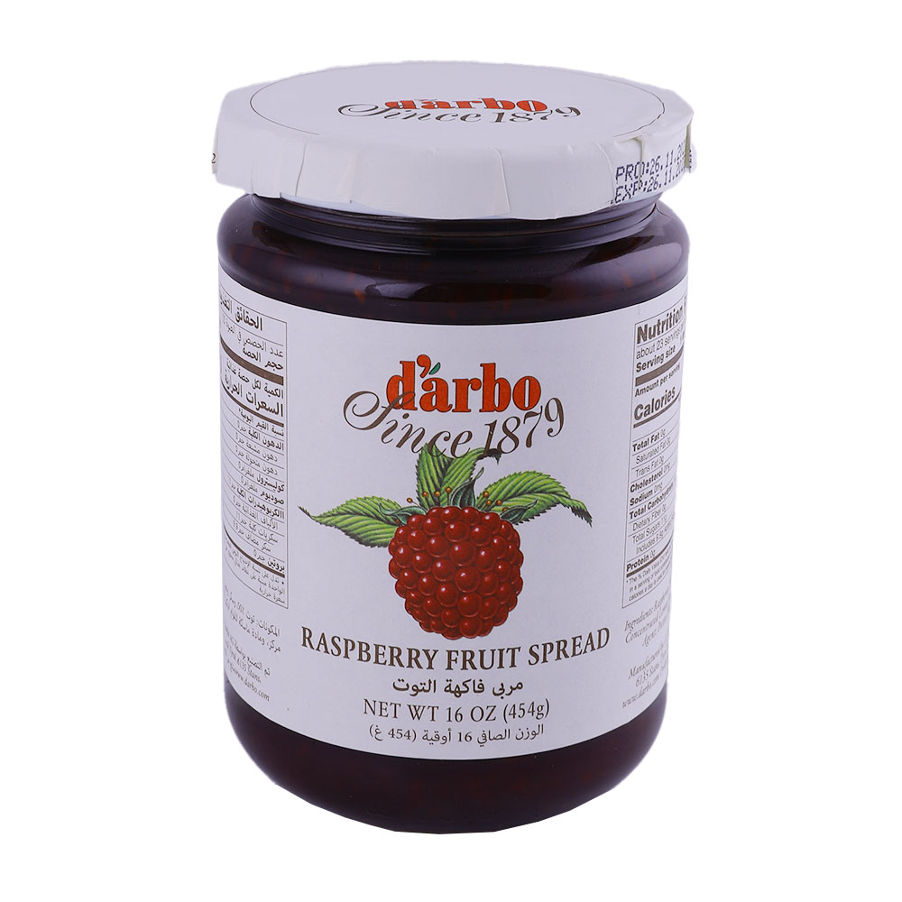 D'arbo Raspberry Fruit Spread 454g