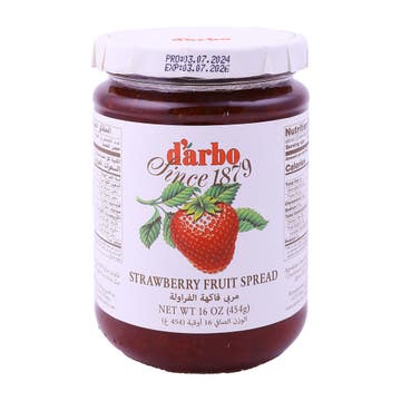 D'arbo Strawberry Fruit Jam 454g 