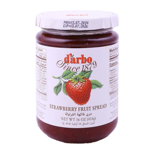 D'arbo Strawberry Fruit Jam 454g 