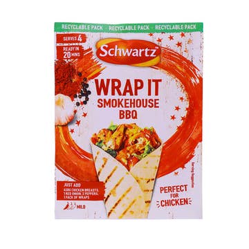 Schwartz Wrap It Smokehouse BBQ Sachet 30g 